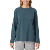 SCHIESSER Damen Schlafshirt Langarm Baumwolle-Mix + Relax Nachthemd, Jeansblau_182103, 48