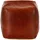 vidaXL Pouf Echtes Ziegenleder 40 x 40 x 40 cm Hellbraun