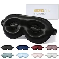 ZIMASILK Verstellbare 3D-Schlafmaske aus 100 % Maulbeerseide, 22 mm, entworfen für lange Wimpern, geeignet für Wimpernverlängerungen, konturierte Nulldruck-Augenmaske, Augen-Schlafmaske mit reiner