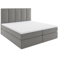 Boxspringbett LATINA mit Bettkasten Matratze Topper Doppelbett 140 x 200 cm (Inari 91 - hellgrau) H3