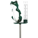 Lantelme Regenmesser Frosch und Gartenthermometer Sonne Regenmesser (Metall Erdspieße, inkl. 2x 40cm Erdspieß Metall)