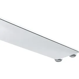 Beliani Esstisch Transparent Sicherheitsglas und Eisen 120 cm mit Silbernem Metallgestell Rund Modern Glamour Esszimmer Ausstattung Möbel