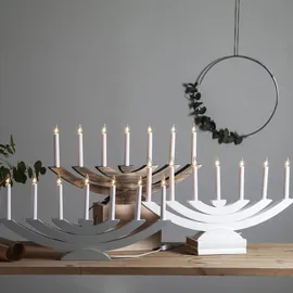 Star Trading Fensterleuchter Navida 7-flammig braun