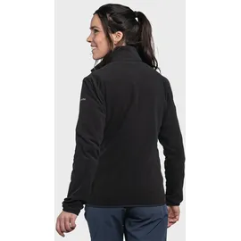 Schöffel Fleece Jk Style Ash WMS, leichte Fleecejacke aus wärmendem Tecnopile, schnelltrocknende Outdoorjacke mit 2-Wege-Stretch, black, 44