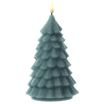 Deluxe Homeart LED Kerze Tannenbaum H: 16 cm grün