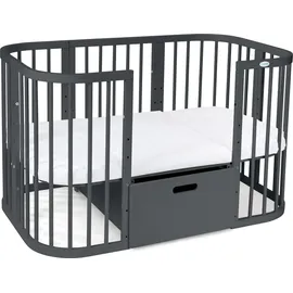Waldin Schublade für 7in1 Babybett, Kinderbett, KEIN BETT, Graphit,Graphit - Dunkelgrau