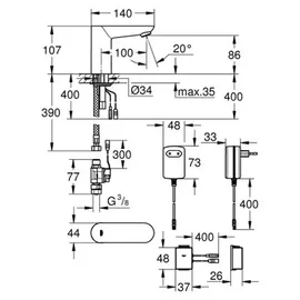 Grohe Euroeco CE Sensor-Armatur Chrom