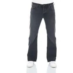 LTB Jeans Hose Herren Bootcut Timor Bootcut Schwarz Tiefer Bund Knopfleiste L 34