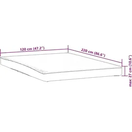 vidaXL Matratzenschoner Weiß 120x220 cm Wasserdicht