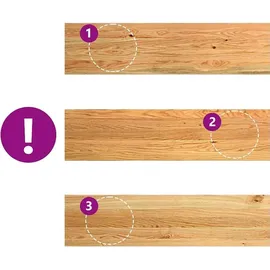 vidaXL Treppenstufen 2 Stk. Hellbraun 100x30x2 cm Massivholz Eiche