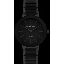 Jacques Lemans Monaco Massiv Edelstahl/High-Tech-Ceramic massiv Edelstahl ip-Black 42-7O
