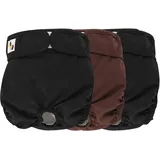 Wiederverwendbare Hundewindeln für Hündinnen, sehr saugfähig, atmungsaktiv, wasserdicht, Hitzehosen für Hündinnen – 3er-Pack, waschbar (Extra Groß Fit für 25"- 35" Taille Schwarz, Braun)