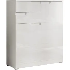 HBZ Kommode »Spice weiß hochglanz, BxHxT 100x80x40 cm«, Kommode mit 2 Türen und 2 Einlegeböden