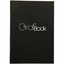 Clairefontaine 5x Graf'Book 360°, Skizzenbuch A5, 100 Blatt 100g, offene Fadenheftung - Schwarz 975801C