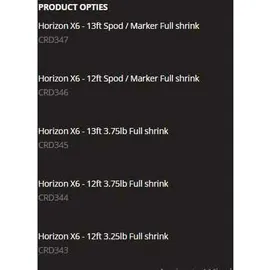 Fox International Horizon X6 Full Shrink Karpfenrute - Black - 3.66 m - 3.75 Lbs