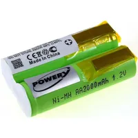 Powery Akku für Rasierer Typ 4822-138-10334 2000 mAh 2,4 V schwarz