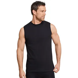 SCHIESSER Achselhemd "Essentials", Herren, Gr. M, N-Gr, schwarz (000, schwarz), Single Jersey, Obermaterial: 100% Baumwolle, unifarben, normal, Rundhals, Unterhemden, ärmellos, Doppelpack, Rundhalsausschnitt, Baumwolle