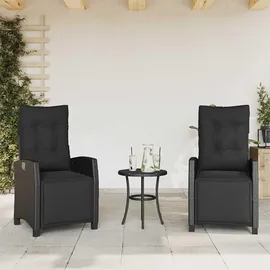 vidaXL Gartensessel 59,1 x 43,5 x 34,1 cm schwarz 2 St.