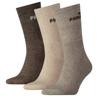 Puma Sportsocken Tennissocken Crew Tennis Socken Unisex für Damen und Herren Paar, Farbe:Chestnut Combi, Socken & Strümpfe:43-46 - 43-46