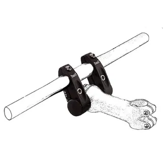 TranzX Doppelklemm-Adapter, black, Einheitsgröße