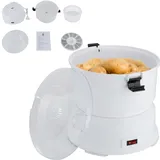 85W Elektrischer Kartoffelschäler, Kartoffelschälmaschine Automatisch mit 0,8 kg Kapazität & Edelstahlklingen, Transparent Deckel Abtropfkorb, für Küche & Restaurant (Druckknopfschalter)