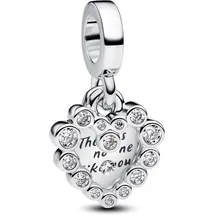 Pandora Funkelnder Doppel-Herzanhänger Silber 793765C01
