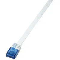 Logilink CF2011U RJ45 Netzwerkkabel, Patchkabel CAT 6 U/UTP 0.25m Weiß hochflexibel