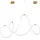 Nova Luce Cerelia 1-flg. 56W 60 cm geschwungen Messing/Gold