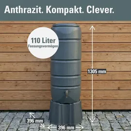 Prosperplast Vuelta Regentonne 110 l anthrazit/schwarz