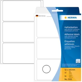 Herma Adressetiketten 2500 Weiß 100,0 x 52,0 mm 32 Blatt 96 St.