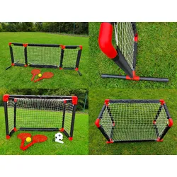 Netsportique 2-in-1 Fußballtor / Tennisnetz SCHWARZ|ROT No Size