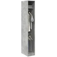 VidaXL Kleiderschrank Betongrau 30x50x200 cm Holzwerkstoff