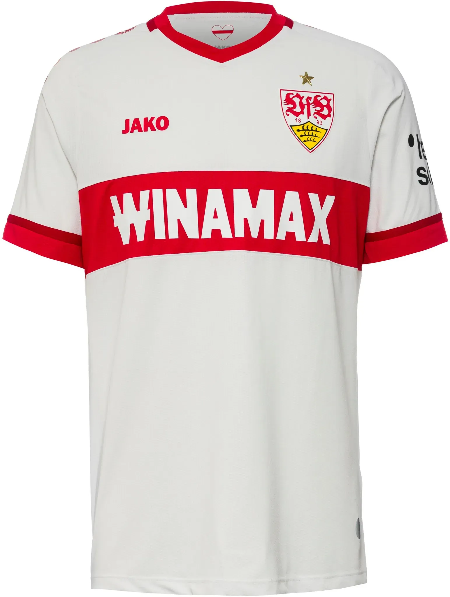 JAKO VfB Stuttgart 24-25 Heim Teamtrikot Herren in weiß, Größe 3XL - weiß