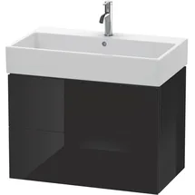 Duravit Waschtischunterschrank 2 Auszüge 78,4 x 54,4 x 45,9 cm Schwarz Hochglanz