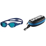 ARENA The One Anti-Fog Schwimmbrille Unisex für Erwachsene & Swim Brillenetui, Brillenetui Hardcase, Brillenetui Hartschale, Schwarz