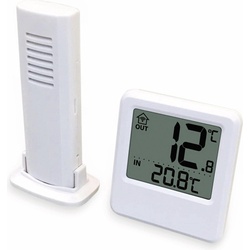 Technoline Funk-Thermometer WS 9114, Thermometer + Hygrometer, Weiss
