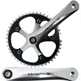 M-Wave Alu-Kettenradgarnitur Single Speed Silber
