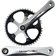 M-Wave Alu-Kettenradgarnitur Single Speed Silber