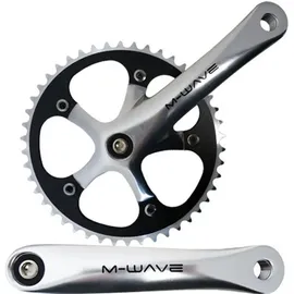 M-Wave Alu-Kettenradgarnitur Single Speed Silber