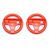 2x für Nintendo Wii Lenkrad Hell Rot Mario Kart Controller Zubehör Wheel