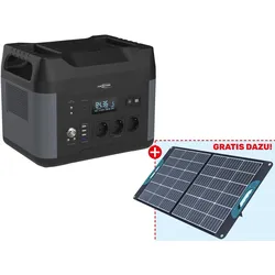ANSMANN Powerstation-Set, Powerstation PS2200AC + Solarpanel 100 W