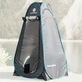 Naturbummler ® Duschzelt Pop-Up [Wasserdicht. Blickdicht & inkl. 5 Taschen] Umkl grau|BLAU No Size