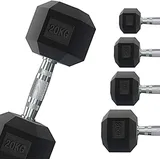 G5 HT SPORT Professionelle gummierte sechseckige Hantel 3 kg schwarz