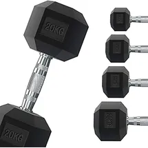 G5 HT SPORT Professionelle gummierte sechseckige Hantel 3 kg schwarz