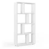 Vicco Raumteiler Domus 8 Fächer Weiß, Bücherregal Standregal Aktenregal