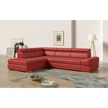 sit&more Ecksofa SIT & MORE "Broadway L-Form", rot, B:270cm H:79cm T:213cm, Sofas, Ecksofa, mit verstellbaren Kopfteilen, wahlweise mit Bettfunktion