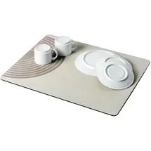 Wenko Dima Spülenzubehör wasserabsorbierend schnelltrocknend Küchenmatte Diatomeenerde einrollbar 50x40 cm schwarz beige Gummi Polyester