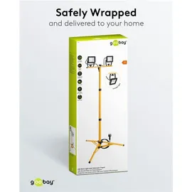 goobay LED-Baustrahler Teleskopstativ, 2x20w, 4000K