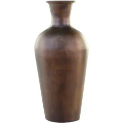 Chic Antique Alte hohe Vase aus Aluminium, Ø19,5 x H45 cm, antik messing