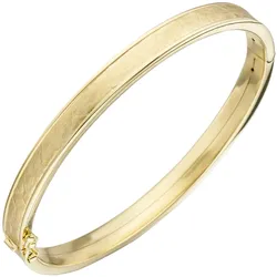 Armreif JOBO, gelb (gelbgold 375), Armbänder, Damen, Gelbgold 375, oval 375 Gold